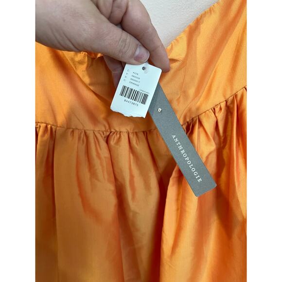 Anthropologie ATSU Orange Sunrise Bow Maxi Dress NWT Flawed Plus Size 1X - Picture 10 of 14